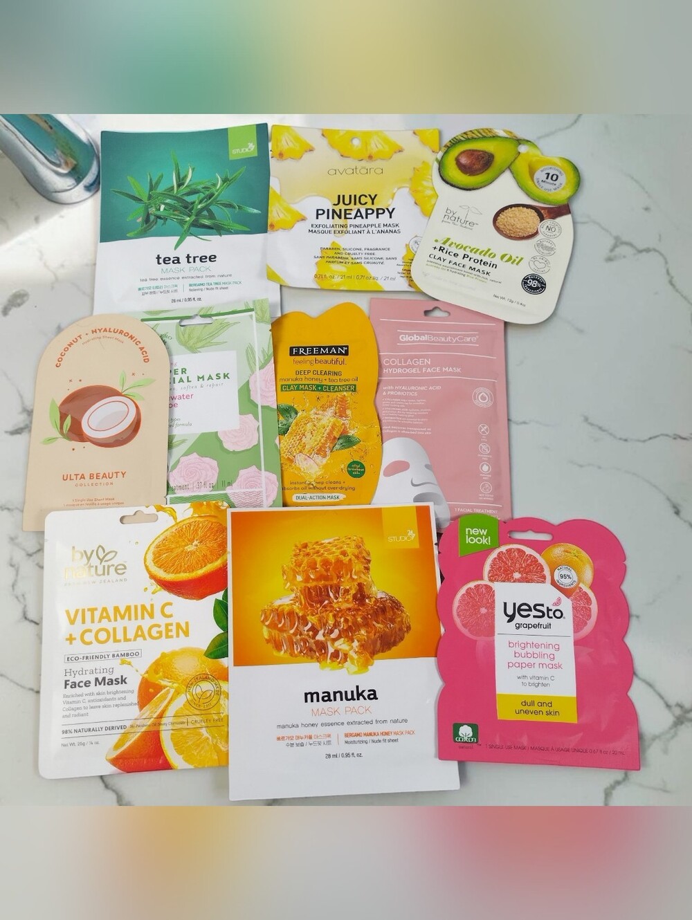 Women's Facial Skin Care Beauty Masks Mixed Lot Home Wear